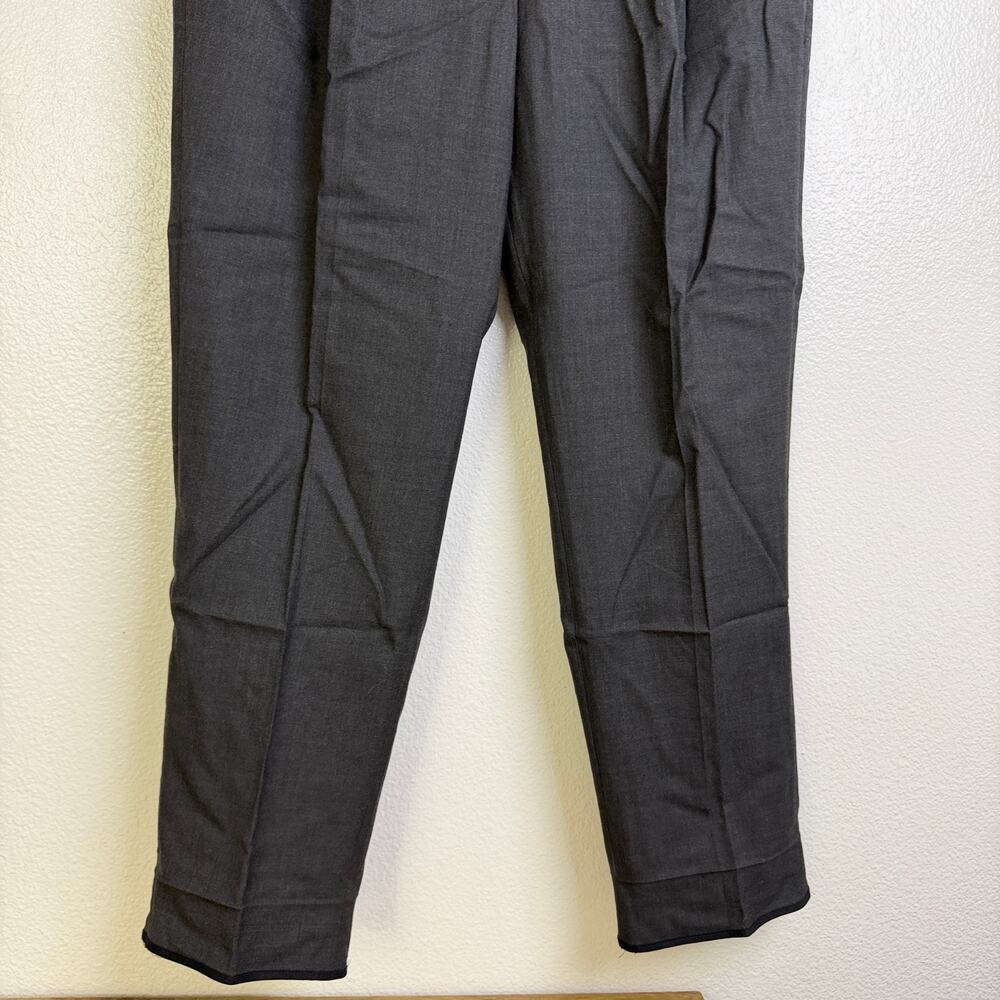Kit and Ace Pleated Dress Pants Womens 8 Grey Wool Cashmere 26" *Undone Hem - Picture 3 of 11